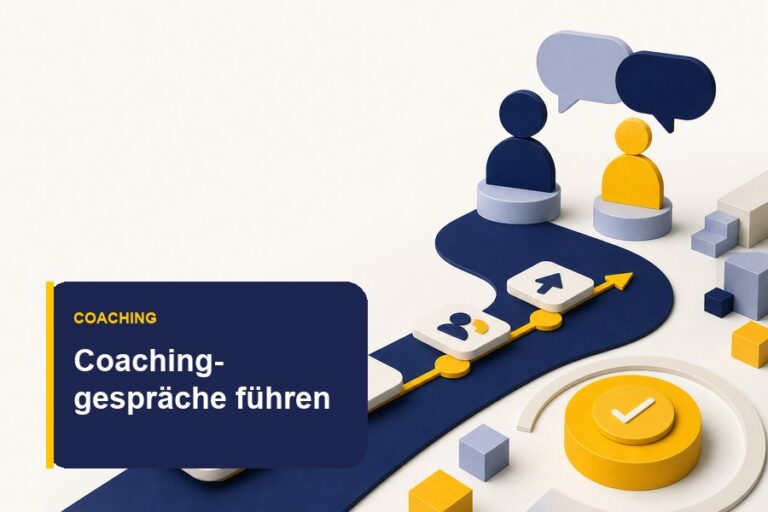 Titelbild zum Ratgeber Coaching Gespräche mit Dialogkarten, Struktur und klarem Gesprächsprozess.
