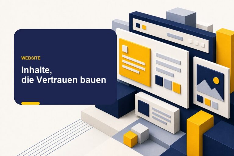 Titelbild einer Personal-Brand-Website mit Website-Modulen, Expertenprofil und Vertrauenselementen.