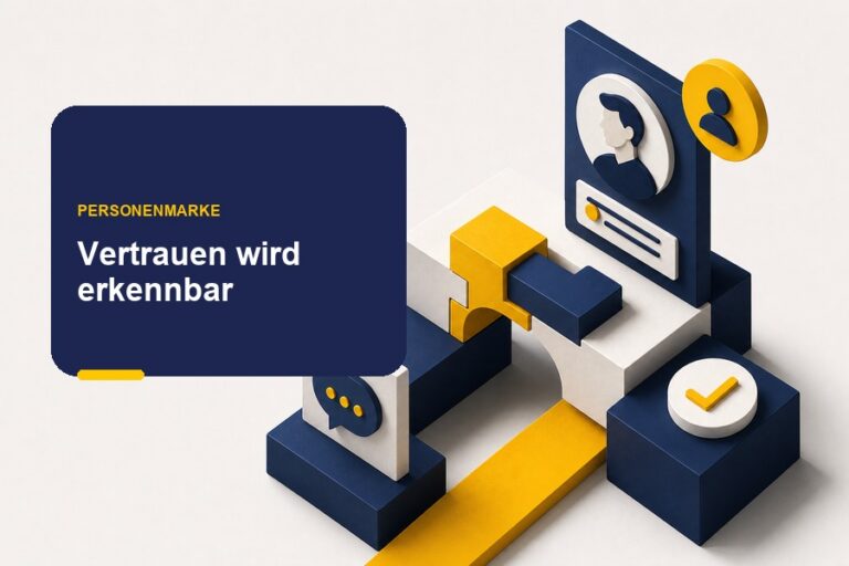 Titelbild zum Ratgeber Personenmarke entwickeln mit Handschlagmotiv und Vertrauenssymbolik.
