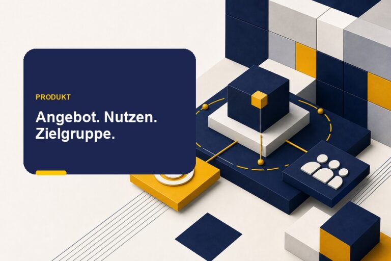 Editoriales Titelbild zur Produktpositionierung mit Angebotskarte und klarer Nutzenlogik.