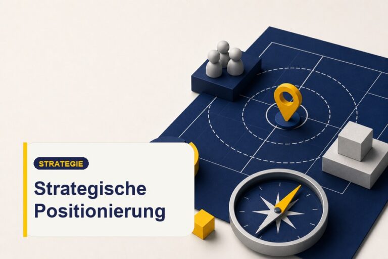 Titelbild zum Ratgeber Strategische Positionierung mit Marktkompass, Zielgruppe und klarem Fokus.