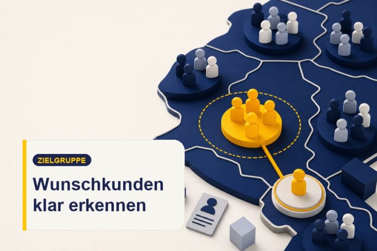 Titelbild mit hervorgehobener Wunschkundenkarte zum Thema Zielgruppe für Coaches finden.